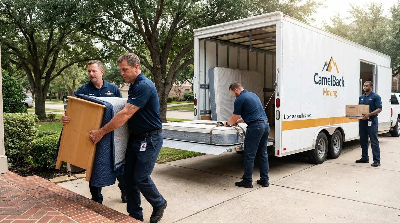 Crew loading residential truck for cross-state move from Williamstown, MA